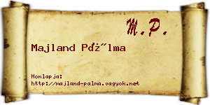 Majland Pálma névjegykártya